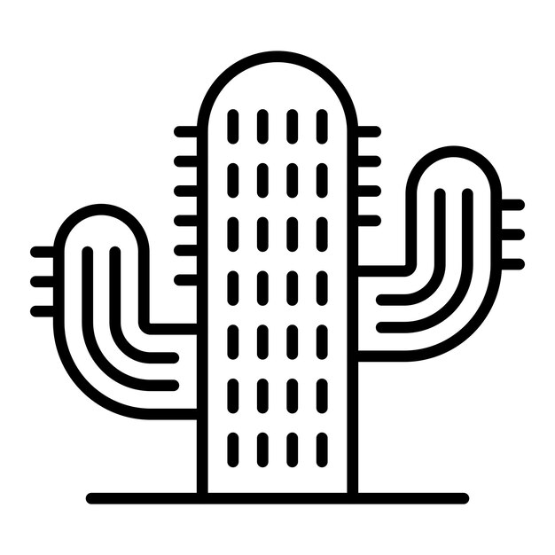 Diseño vectorial Estilo de icono de cactus