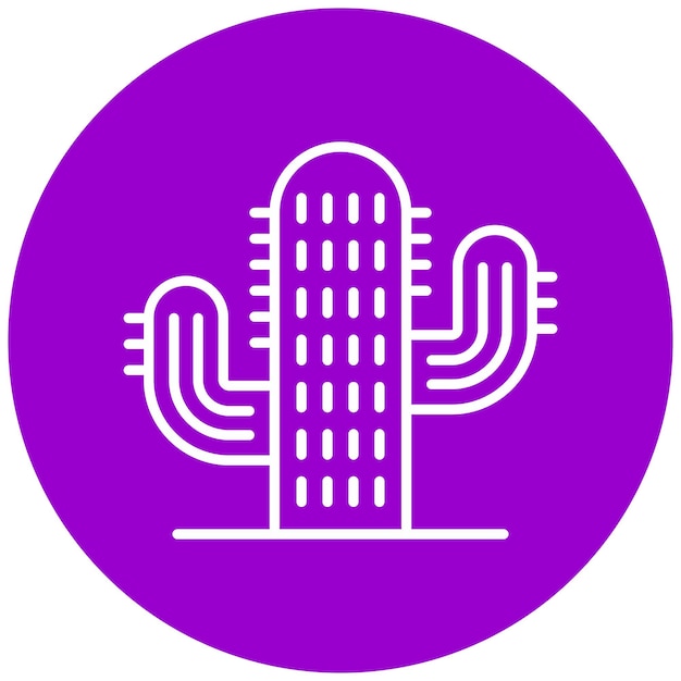 Diseño vectorial Estilo de icono de cactus