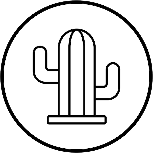 Diseño vectorial Estilo de icono de cactus