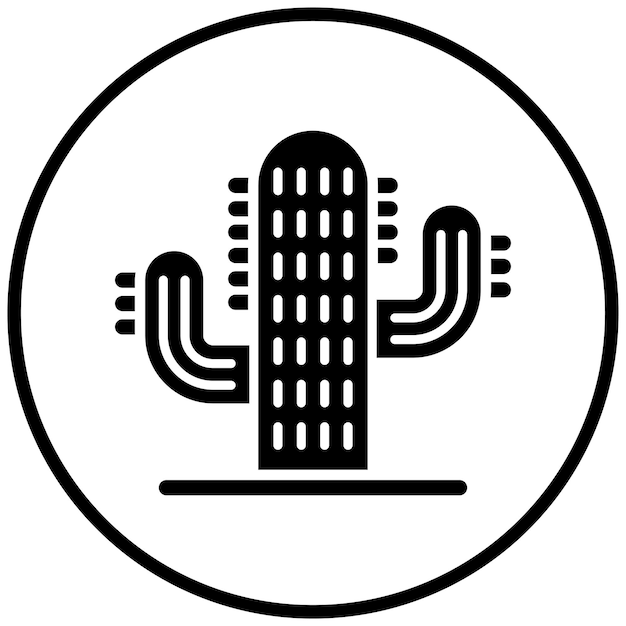 Diseño vectorial Estilo de icono de cactus