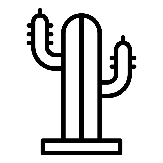 Diseño vectorial Estilo de icono de cactus