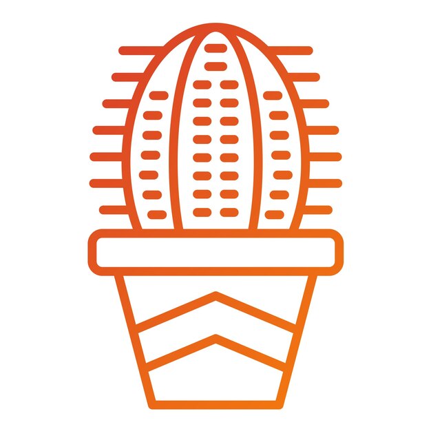 Diseño vectorial Estilo de icono de cactus