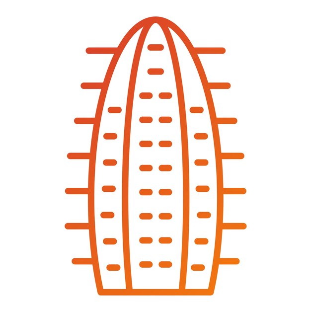 Diseño vectorial Estilo de icono de cactus