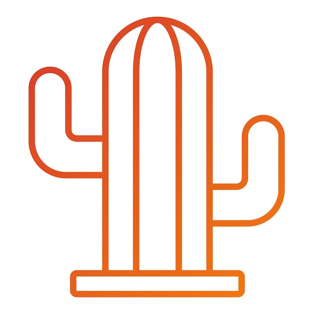 Diseño vectorial Estilo de icono de cactus