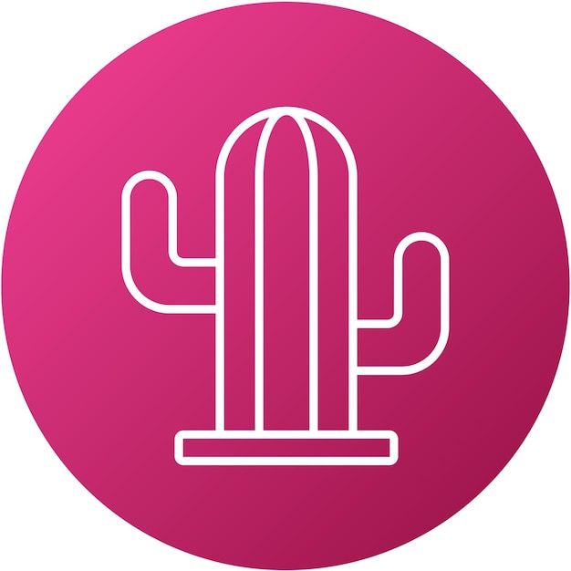 Diseño vectorial Estilo de icono de cactus