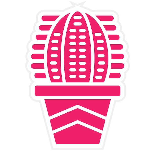 Diseño vectorial Estilo de icono de cactus