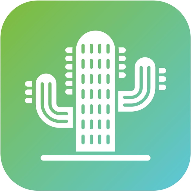 Diseño vectorial Estilo de icono de cactus