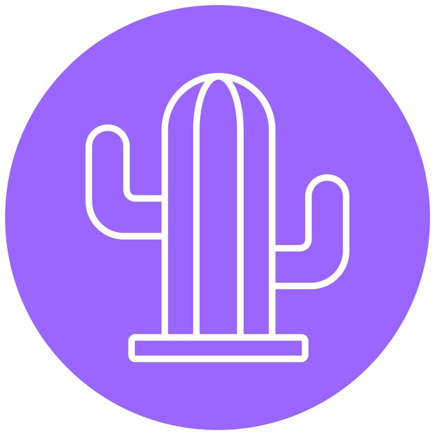 Diseño vectorial Estilo de icono de cactus