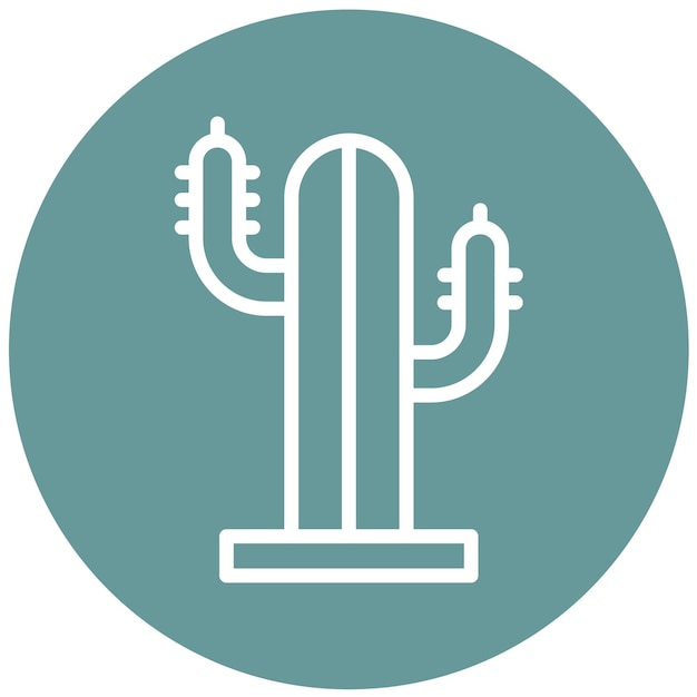 Diseño vectorial Estilo de icono de cactus