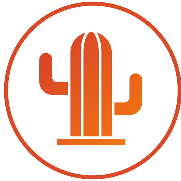 Diseño vectorial Estilo de icono de cactus