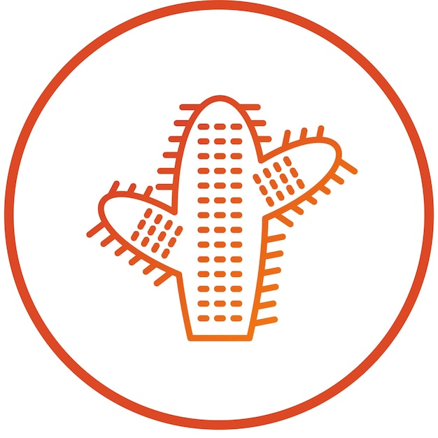 Diseño vectorial Estilo de icono de cactus