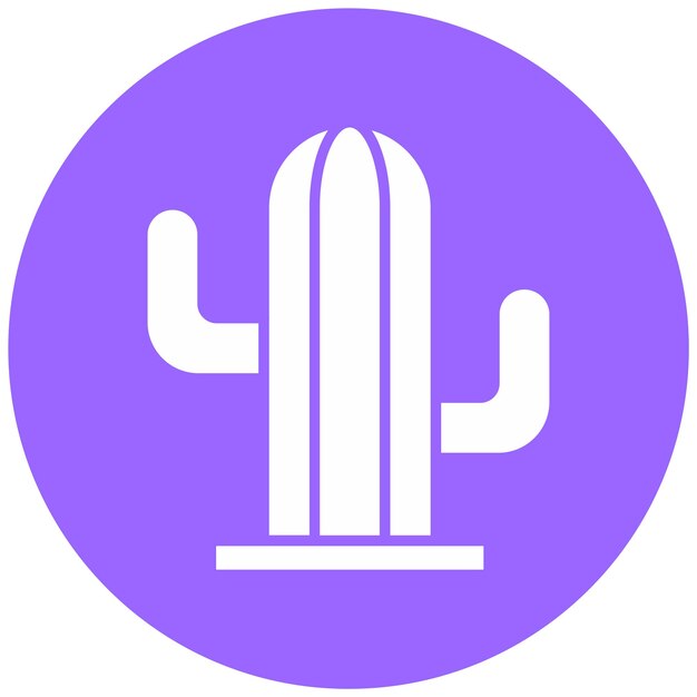 Diseño vectorial Estilo de icono de cactus