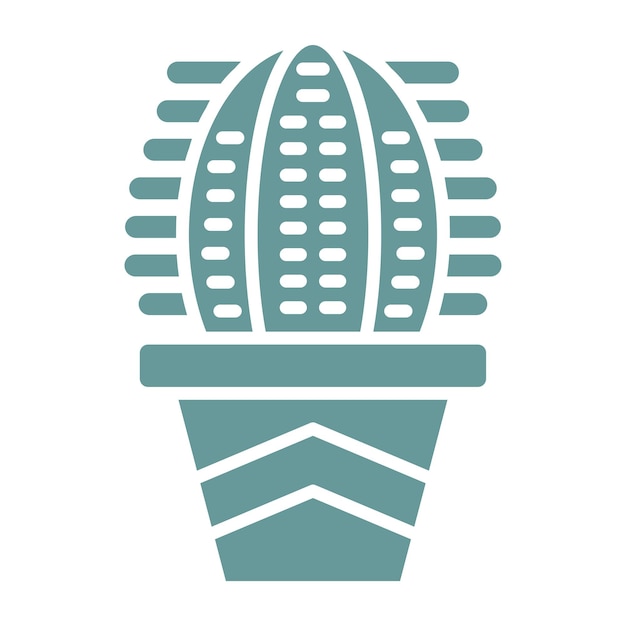 Diseño vectorial Estilo de icono de cactus
