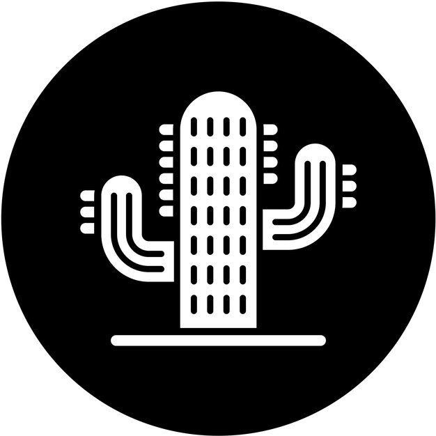 Diseño vectorial Estilo de icono de cactus