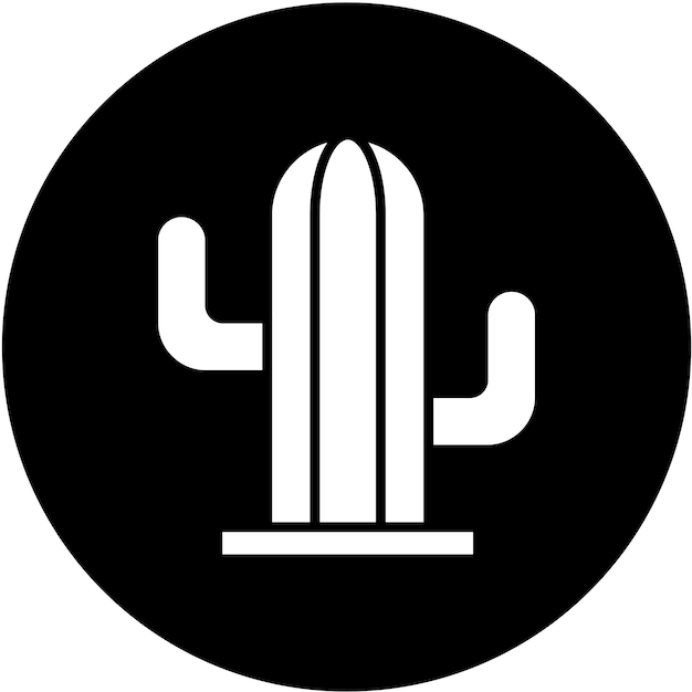Diseño vectorial Estilo de icono de cactus