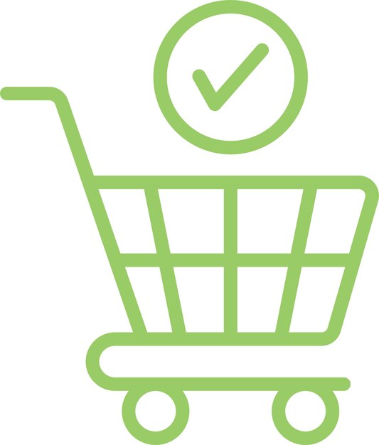 Diseño vectorial del estilo del icono Caddy