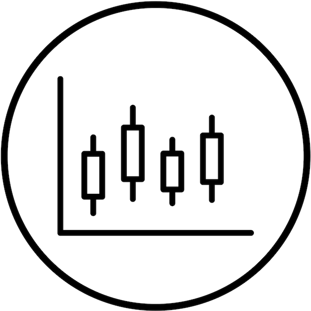 Diseño vectorial del estilo del icono Cadlestick