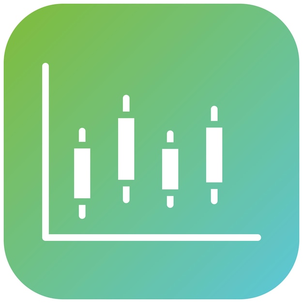 Diseño vectorial del estilo del icono Cadlestick