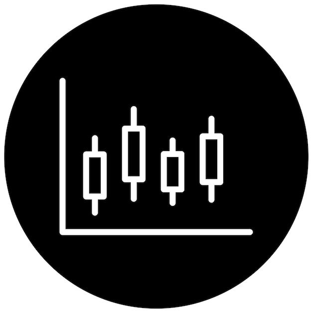 Diseño vectorial del estilo del icono Cadlestick