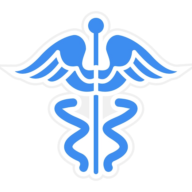 Vector diseño vectorial estilo del icono de caduceus