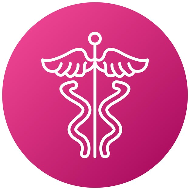 Diseño vectorial Estilo del icono de Caduceus