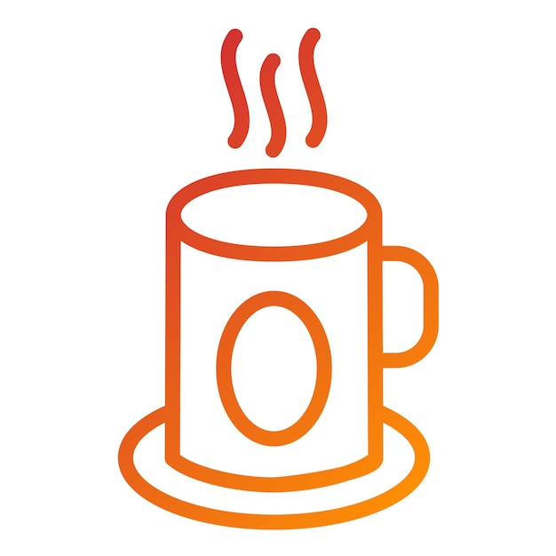 Diseño vectorial de estilo de icono de café caliente