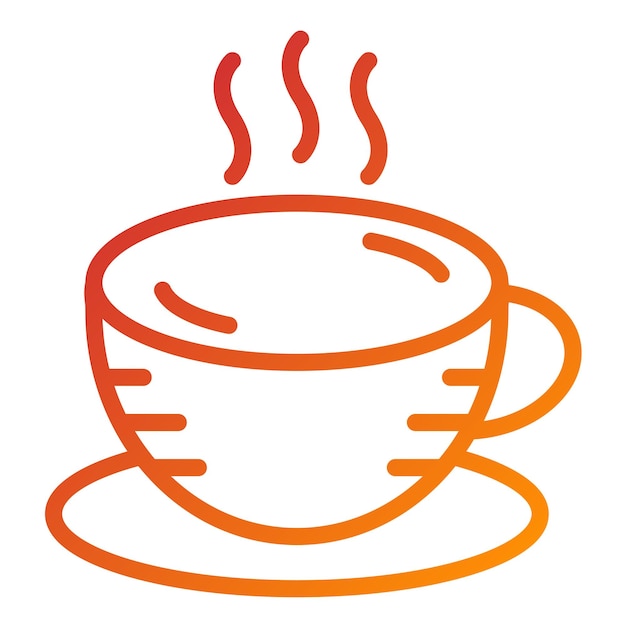 Diseño vectorial de estilo de icono de café caliente