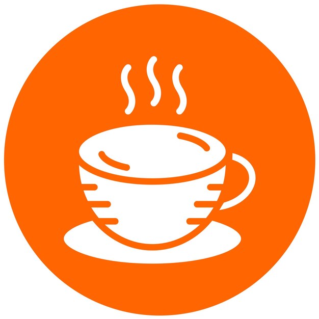 Diseño vectorial de estilo de icono de café caliente
