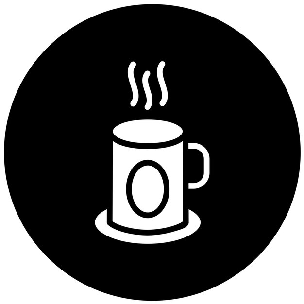 Diseño vectorial de estilo de icono de café caliente