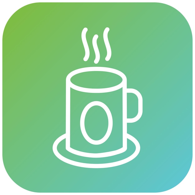 Diseño vectorial de estilo de icono de café caliente