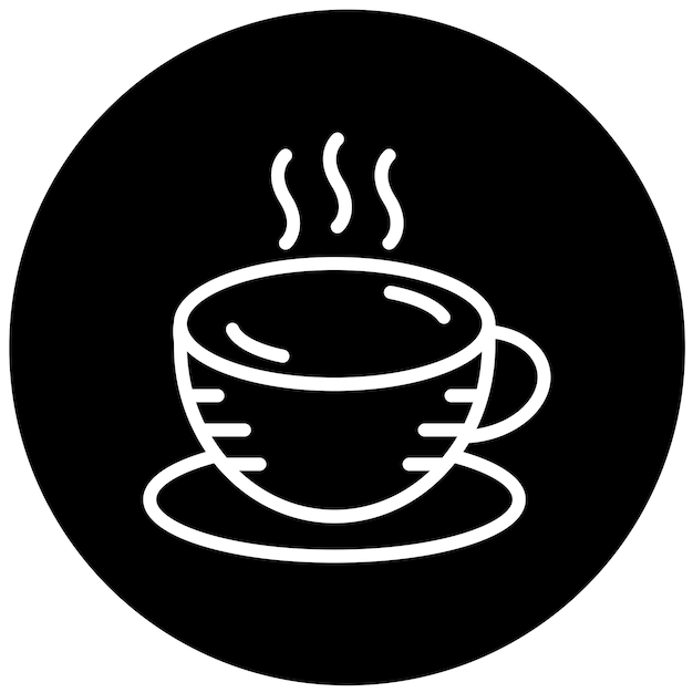 Diseño vectorial de estilo de icono de café caliente