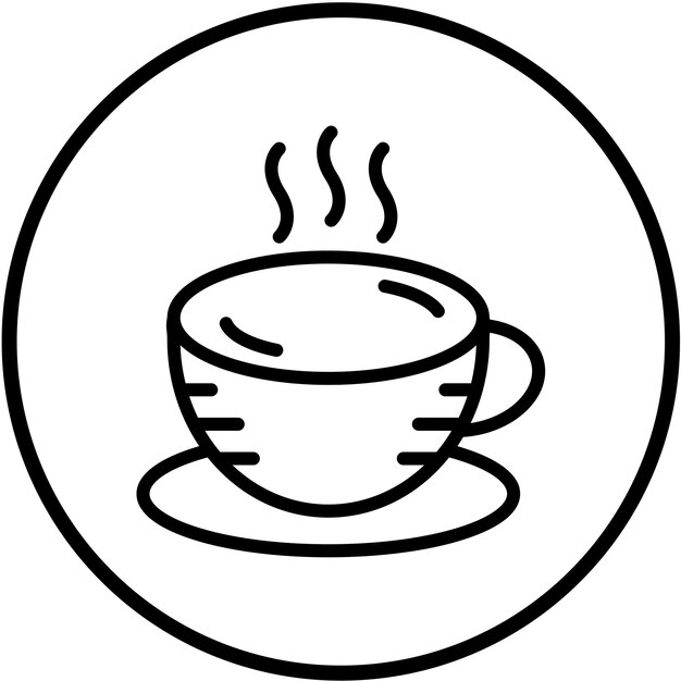 Diseño vectorial de estilo de icono de café caliente