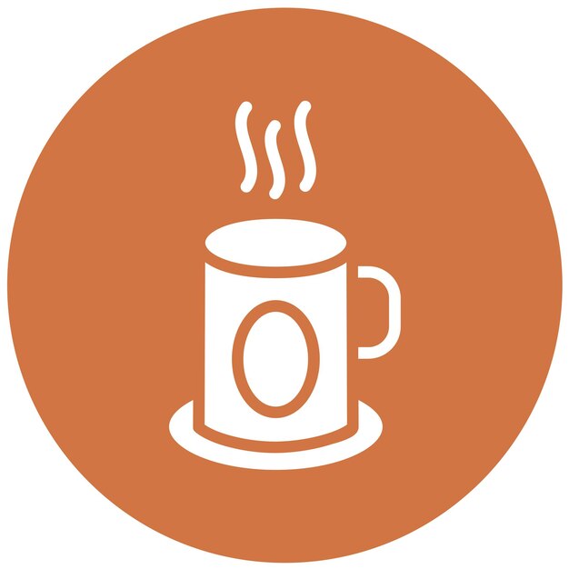 Diseño vectorial de estilo de icono de café caliente