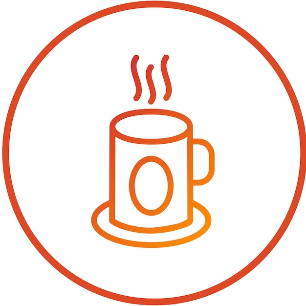 Diseño vectorial de estilo de icono de café caliente