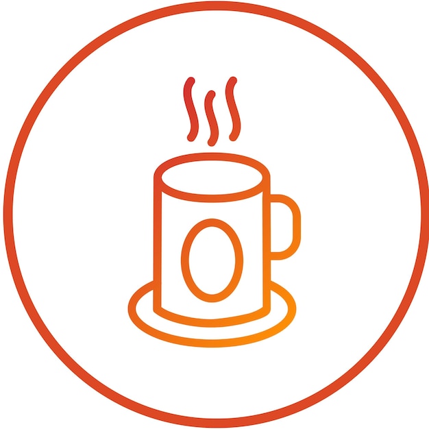 Vector diseño vectorial de estilo de icono de café caliente