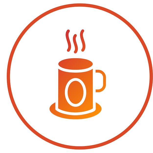 Diseño vectorial de estilo de icono de café caliente