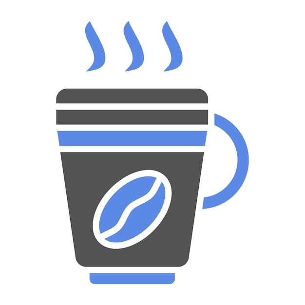 Diseño vectorial del estilo del icono del café con leche