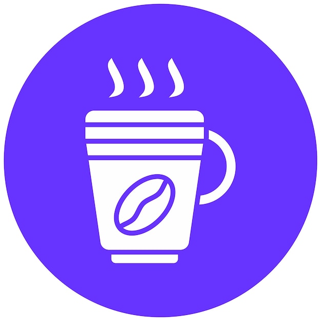 Diseño vectorial del estilo del icono del café con leche
