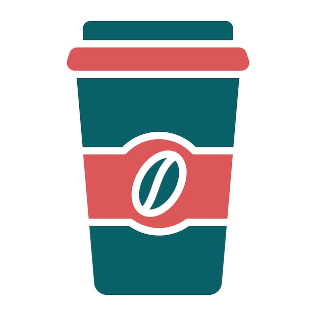 Diseño vectorial de estilo de icono de café para llevar