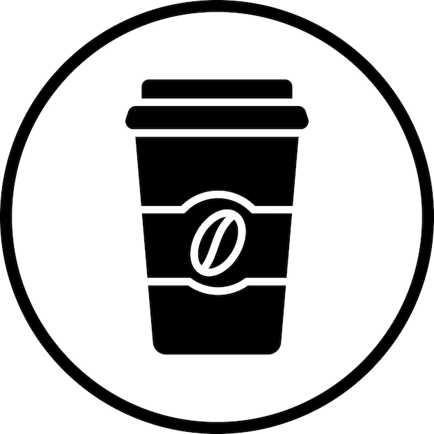Diseño vectorial de estilo de icono de café para llevar