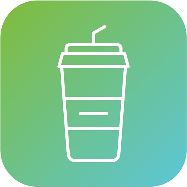 Diseño vectorial de estilo de icono de café para llevar