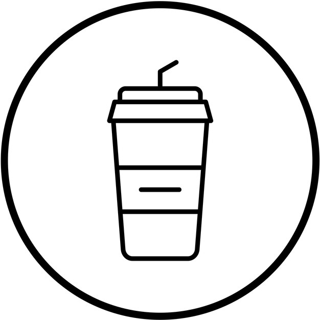 Diseño vectorial de estilo de icono de café para llevar