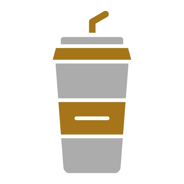 Diseño vectorial de estilo de icono de café para llevar