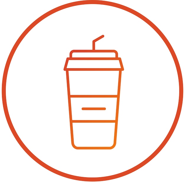 Diseño vectorial de estilo de icono de café para llevar
