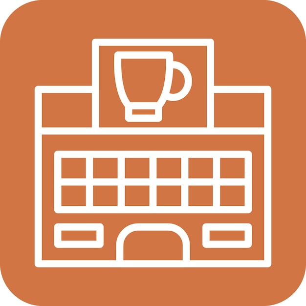 Diseño vectorial estilo icono de café