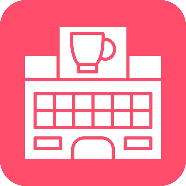 Diseño vectorial estilo icono de café