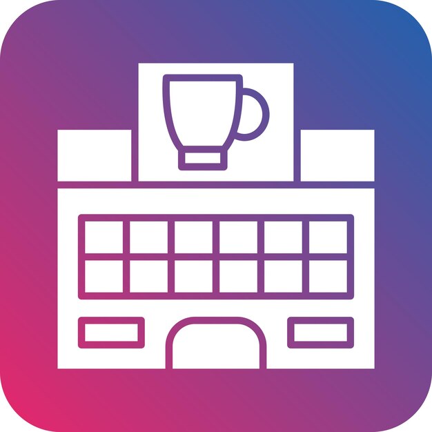Diseño vectorial estilo icono de café