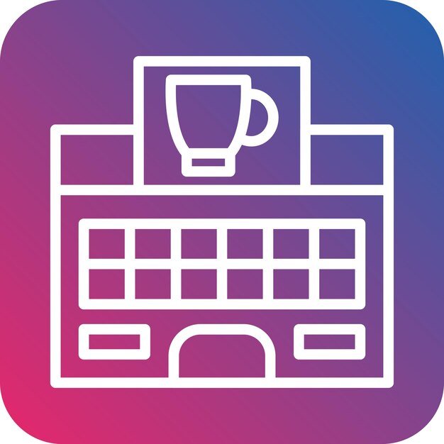Diseño vectorial estilo icono de café