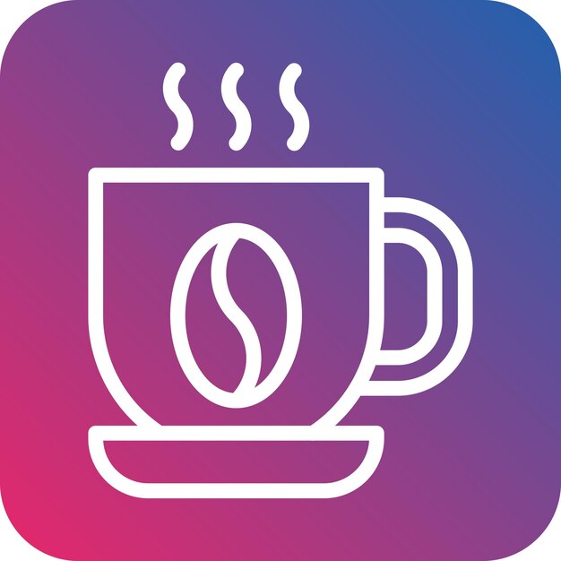 Diseño vectorial de estilo de icono de café