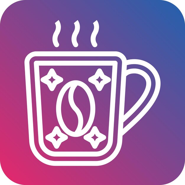 Diseño vectorial de estilo de icono de café